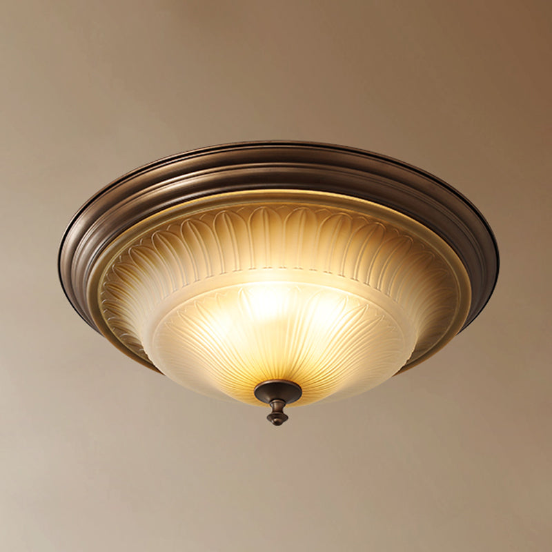 American Style Iron Ceiling Light Hemisphere Shape Ceiling Lamp for Bedroom