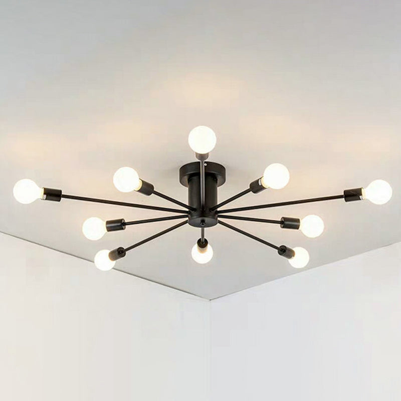 Nordic Style Iron Ceiling Light Strip Shape Ceiling Lamp for Living Room
