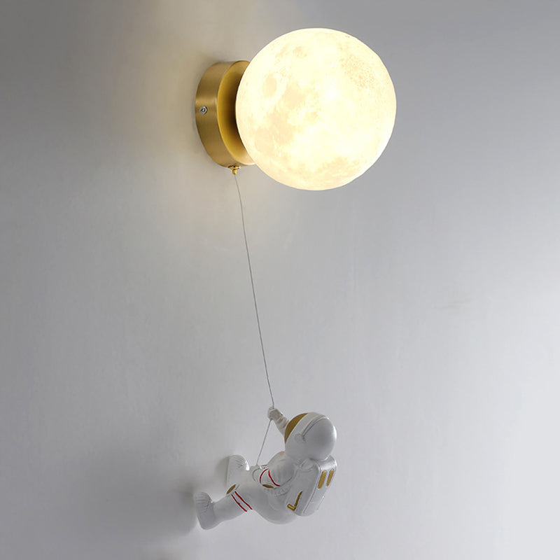Children Metal Wall Light Flush Mount Globe Shaded Lighting for Dining Room