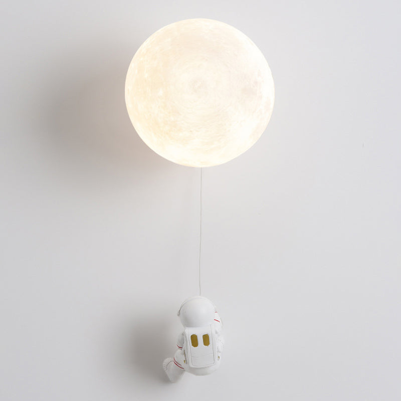 Children Metal Wall Light Flush Mount Globe Shaded Lighting for Foyer and Home