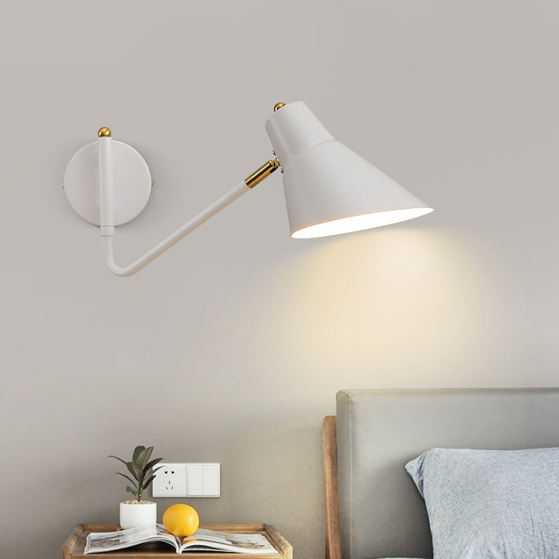 Modern Wall Sconce Geometric Shape Wall Light with Metal Shade for Living Room