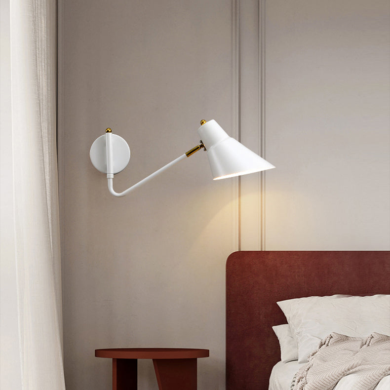 Modern Wall Sconce Geometric Shape Wall Light with Metal Shade for Living Room