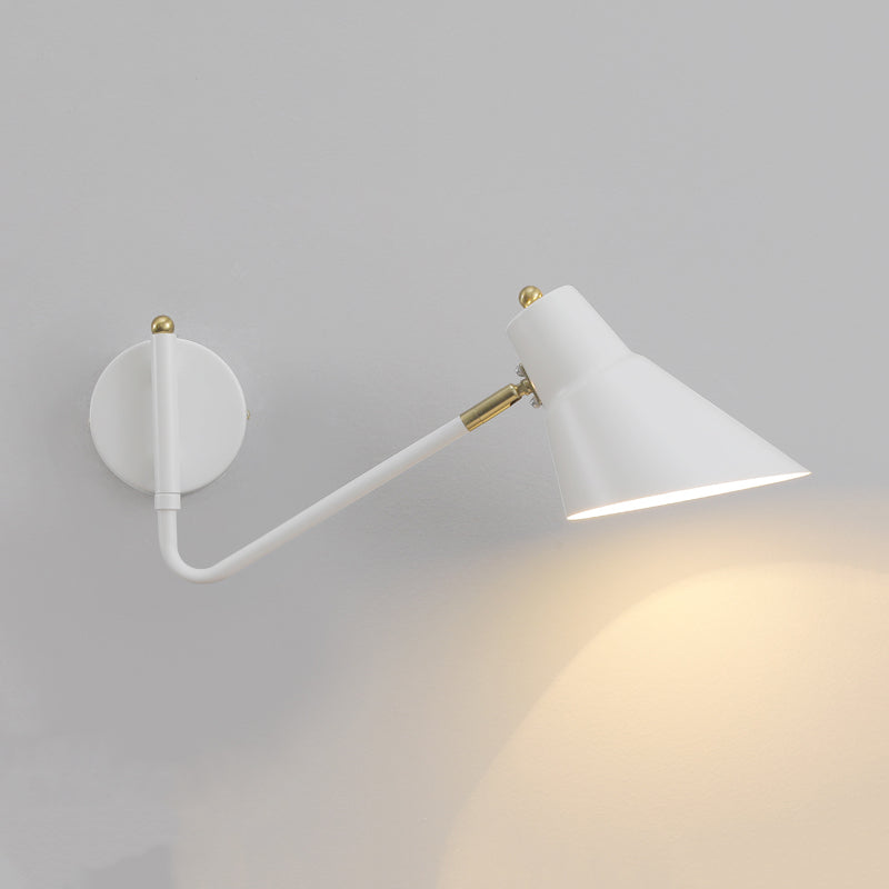 Modern Wall Sconce Geometric Shape Wall Light with Metal Shade for Living Room