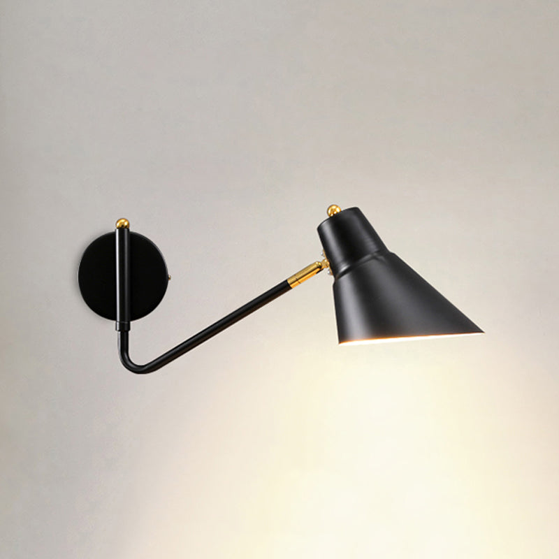 Modern Wall Sconce Geometric Shape Wall Light with Metal Shade for Living Room