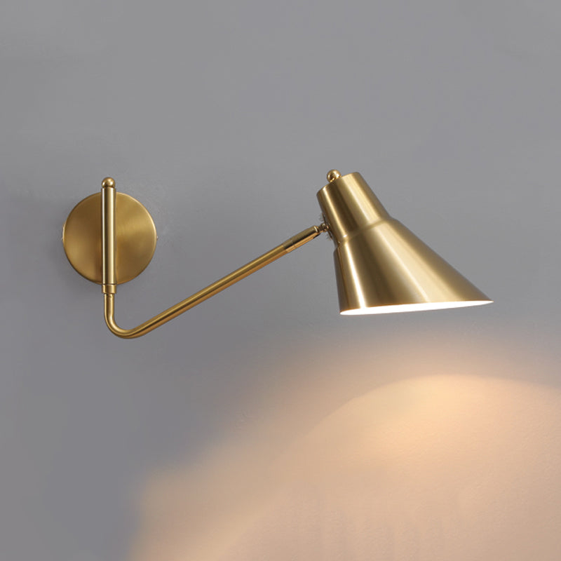 Modern Wall Sconce Geometric Shape Wall Light with Metal Shade for Living Room