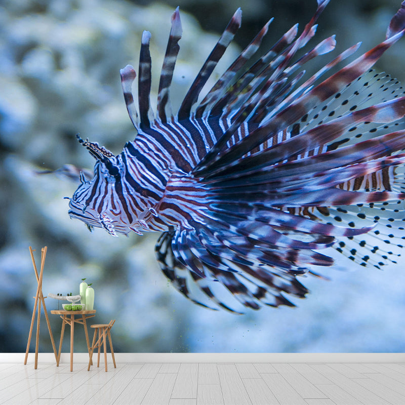 Exquisite Wall Mural Lionfish Pattern Living Room Wall Mural