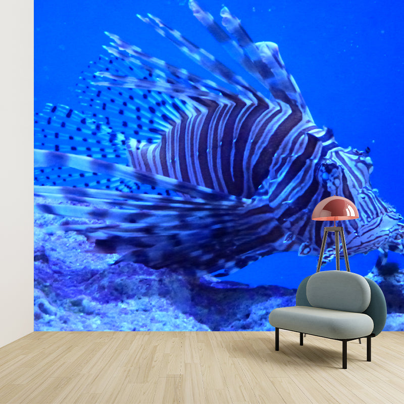 Alluring Wall Mural Lionfish Printed Sitting Room Wall Mural