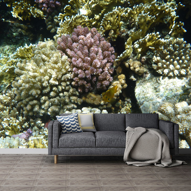 Decorative Wall Mural Coral Patterned Living Room Wall Mural