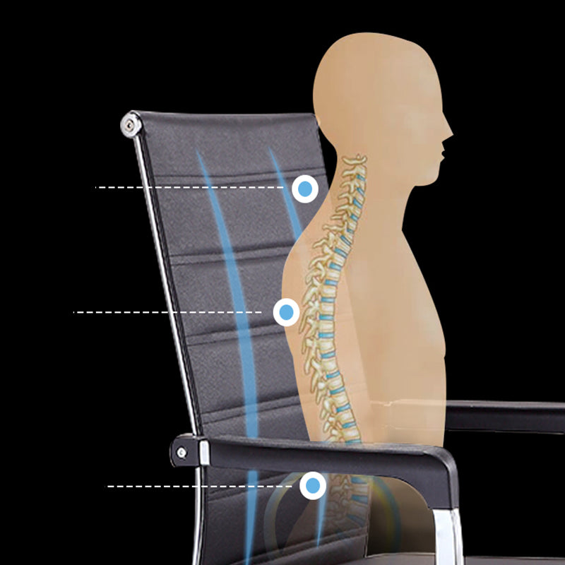 Modern Style Task Chair No Wheels Office Chair with Fixed Arms