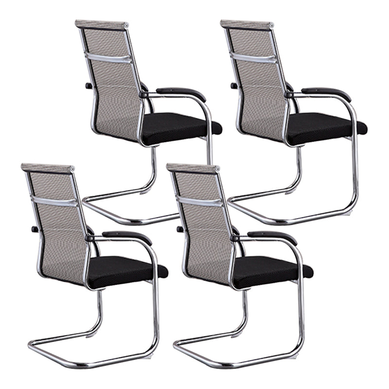 Modern Style Task Chair No Wheels Office Chair with Fixed Arms
