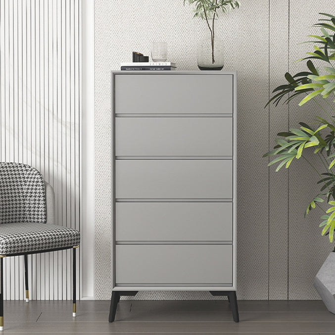 16" D Storage Chest Modern Style Bedroom Storage Chest Dresser in White and Grey