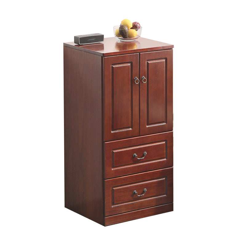 18" D Storage Chest Modern Style Bedroom Storage Chest Dresser with Drawers and Doors