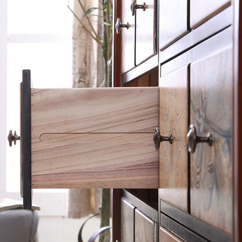 Wooden Storage Chest Modern Style Bedroom Storage Chest Dresser in White and Brown