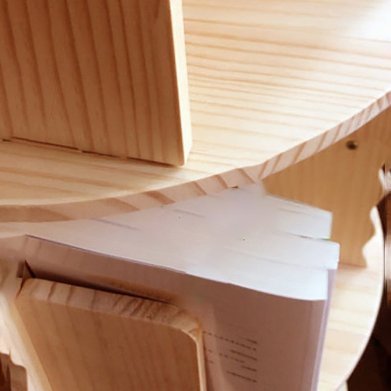 Wooden Rotatable Geometric Bookshelf Modern Home Closed Back Bookcase