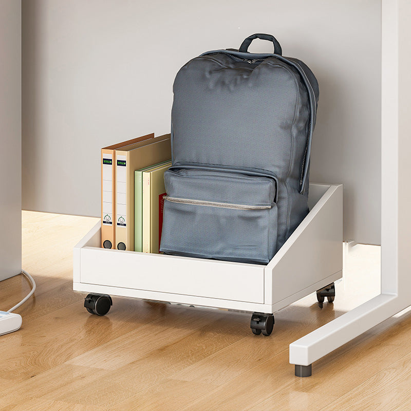 Scandinavian Wooden Movable Bookshelf Home Bookcase with Casters