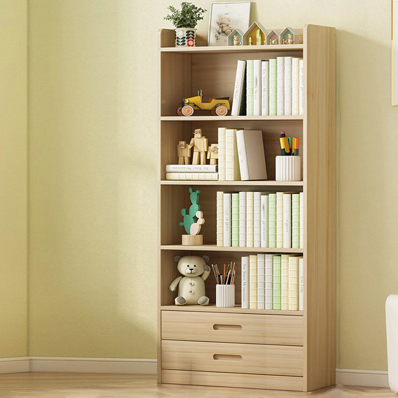 Modern Solid Wood Bookcase Closed Back Bookshelf for Any Room