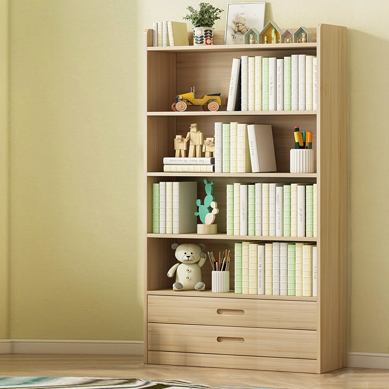 Modern Solid Wood Bookcase Closed Back Bookshelf for Any Room