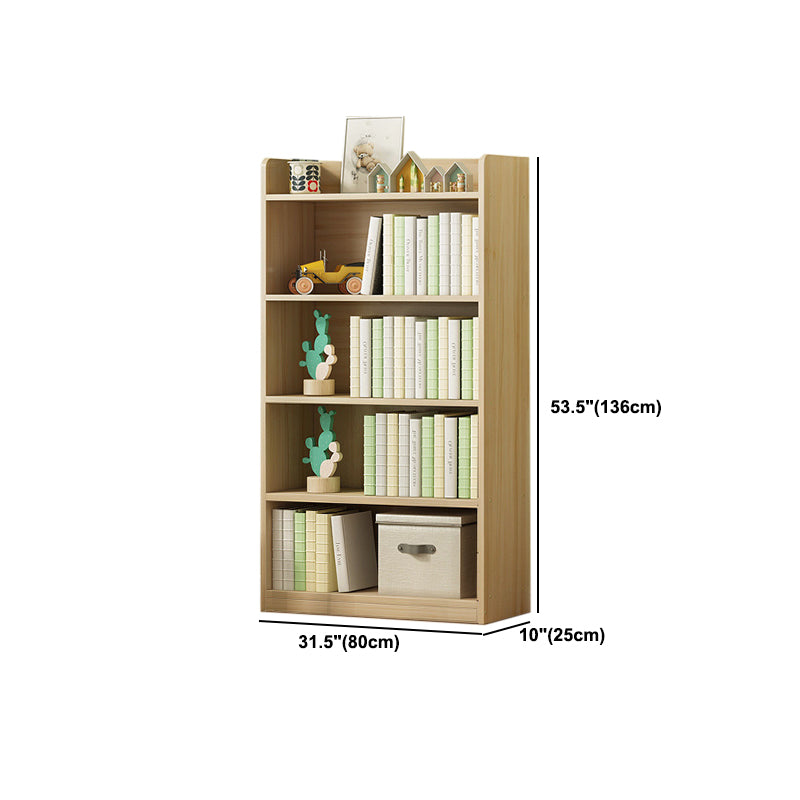 Modern Solid Wood Bookcase Closed Back Bookshelf for Any Room