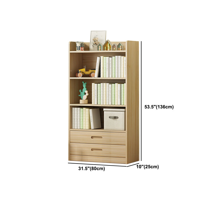 Modern Solid Wood Bookcase Closed Back Bookshelf for Any Room