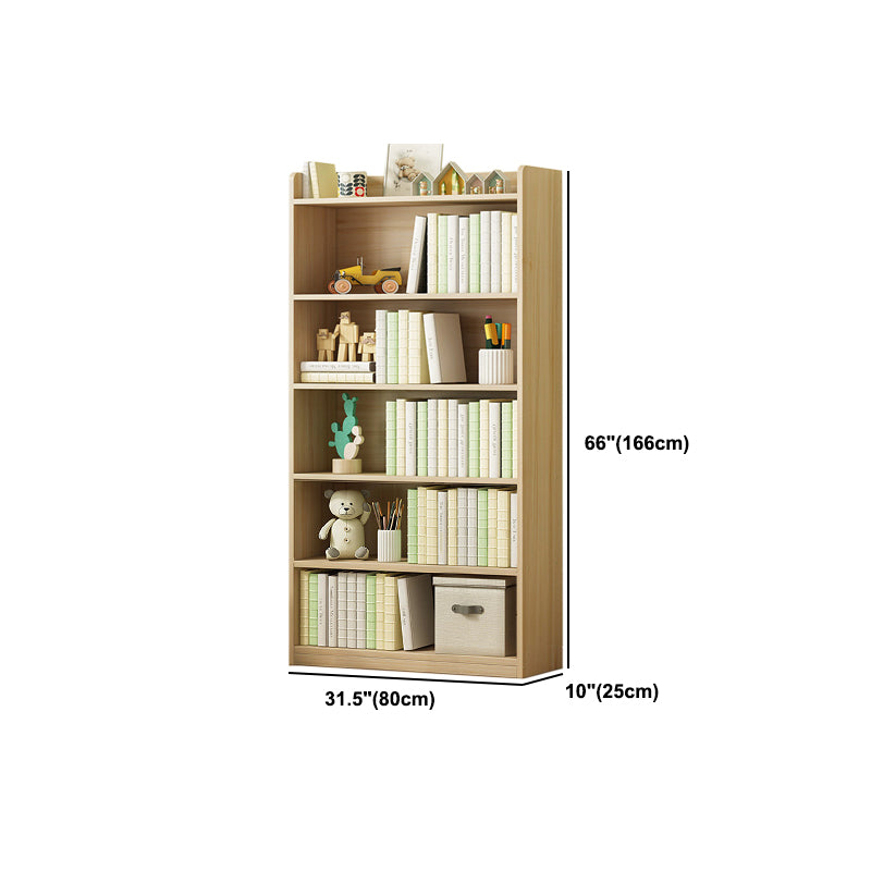 Modern Solid Wood Bookcase Closed Back Bookshelf for Any Room