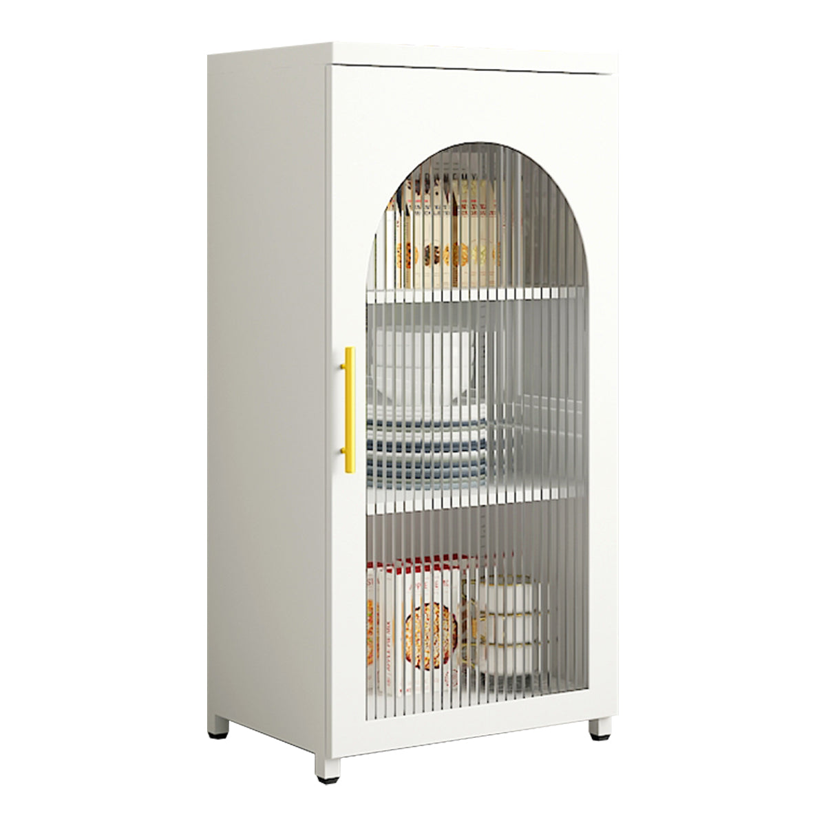 14.57"W Bookshelf Scandinavian Style Bookcase for Home Office with Door