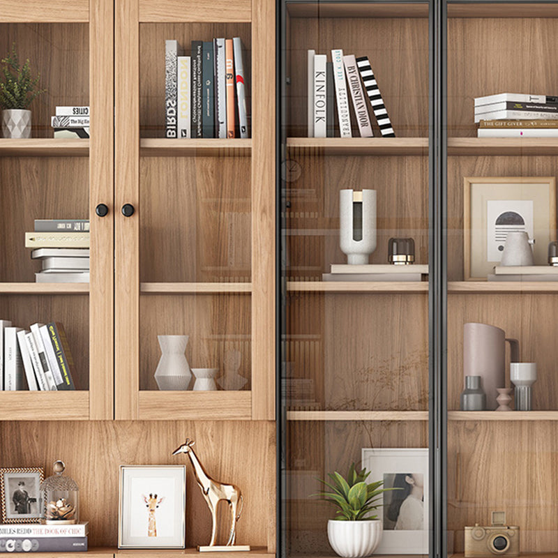 Solid Wood Bookcase Contemporary Style Bookshelf for Home Office Study Room