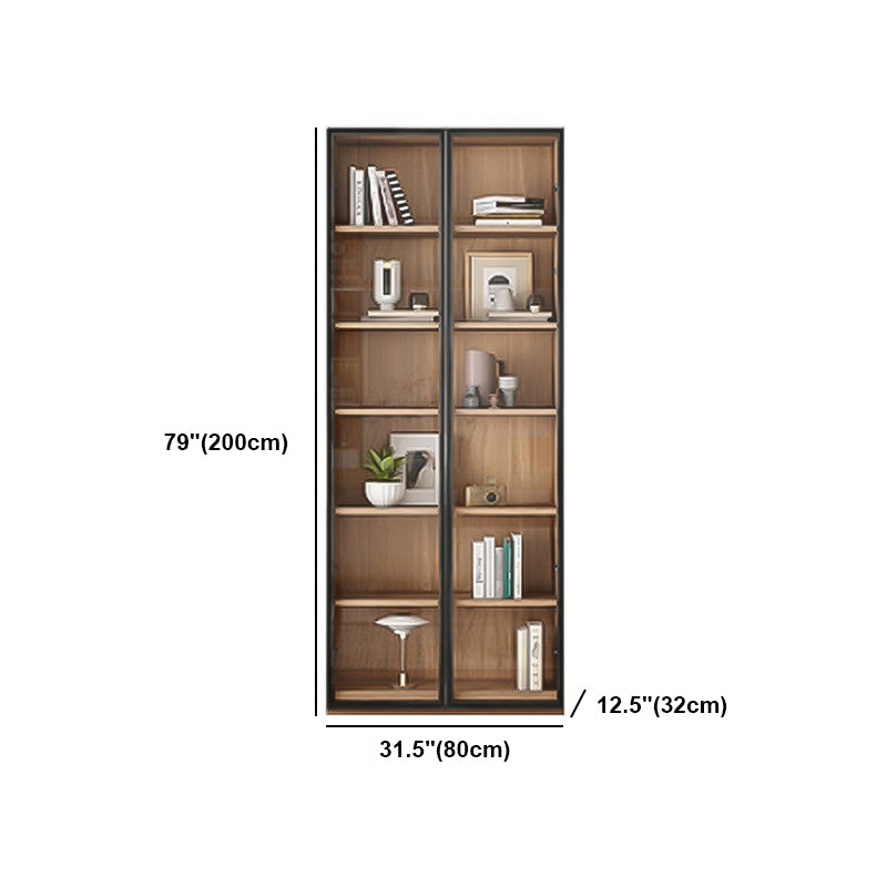 Solid Wood Bookcase Contemporary Style Bookshelf for Home Office Study Room