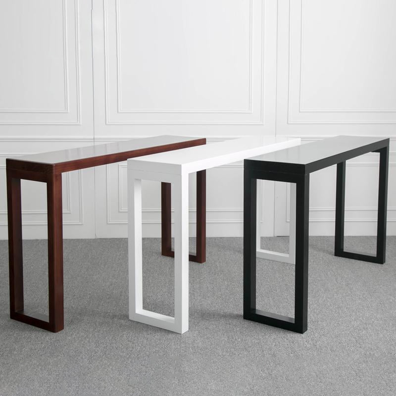 Rectangle Solid Wood Console Table Pine Wood Accent Table for Hall