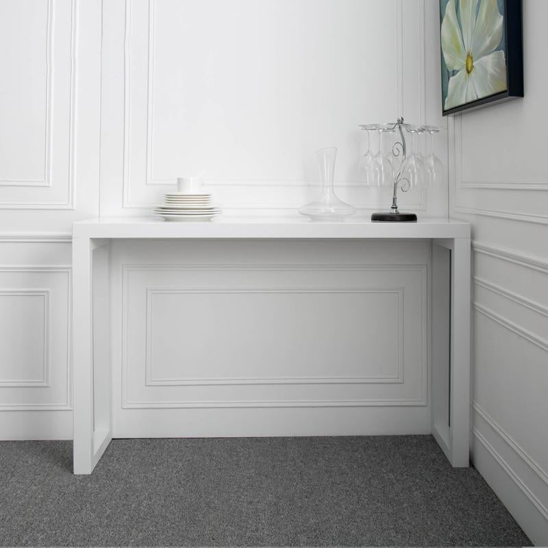 Rectangle Solid Wood Console Table Pine Wood Accent Table for Hall