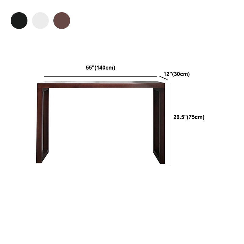 Rectangle Solid Wood Console Table Pine Wood Accent Table for Hall