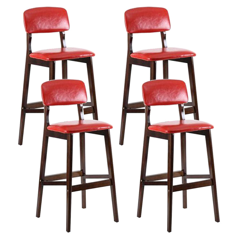 Contemporary Wooden Barstool Fabric Cushion in Matte Finish for Indoor