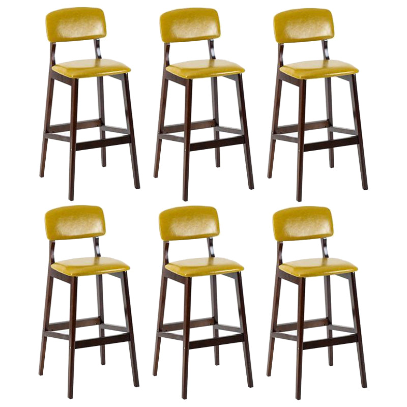Contemporary Wooden Barstool Fabric Cushion in Matte Finish for Indoor