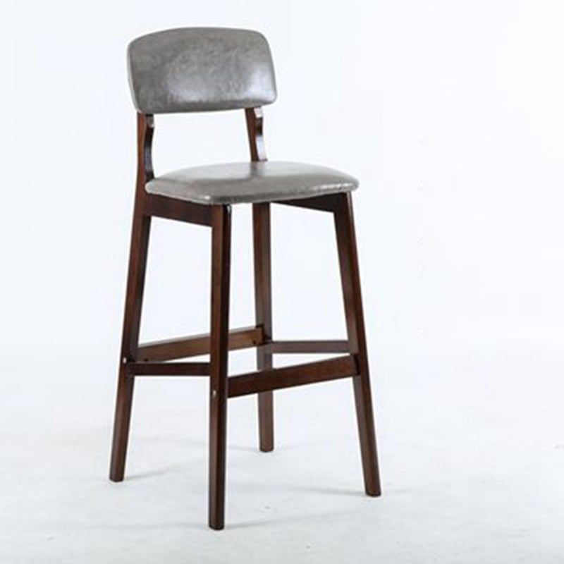 Contemporary Wooden Barstool Fabric Cushion in Matte Finish for Indoor