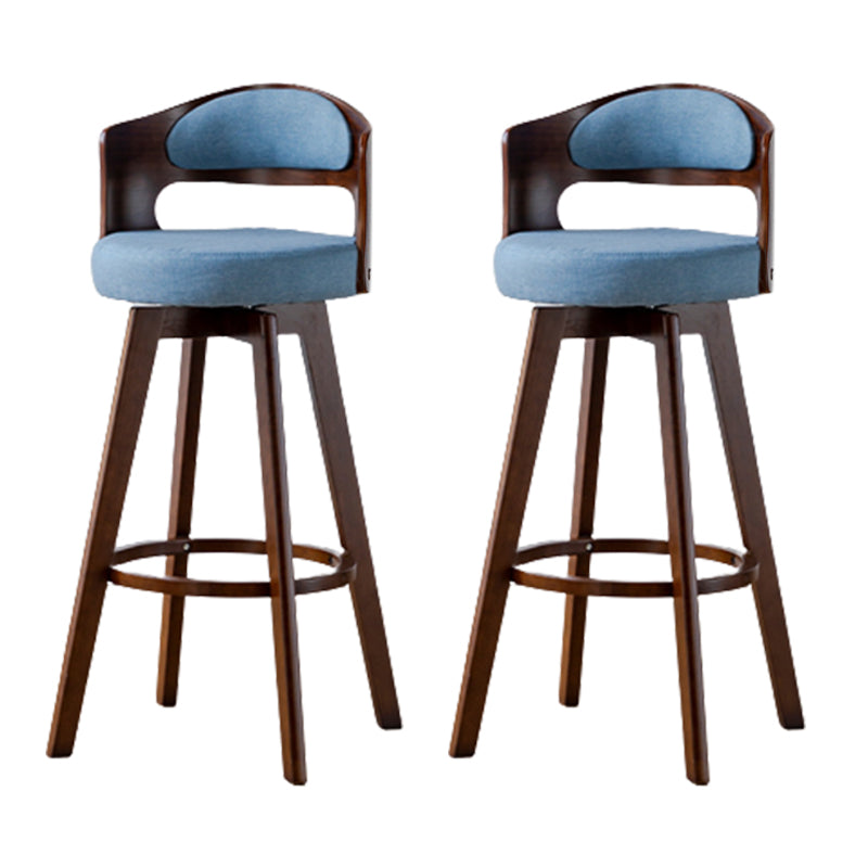 Contemporary Wood Stool Faux Leather Counter Stool in Matte Finish for Indoor