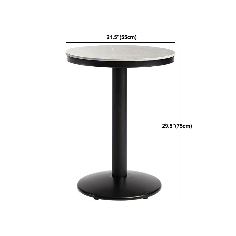 Industrial Style Gray Stone Top Bar Table Set 1/2/3 Pieces Counter Table with High Stools