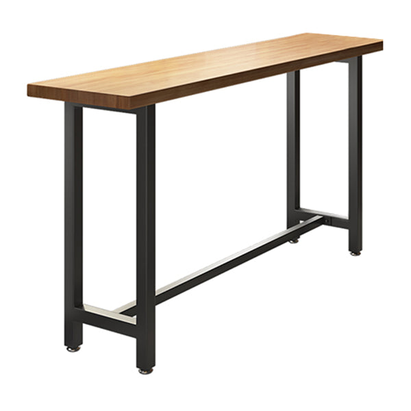 Modern 1/7 Pieces Bar Table Set Rectangle Pine Wood Counter Table for Milk Tea Shop