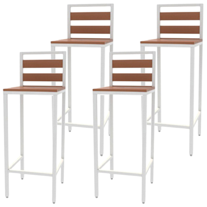 Rectangle Footrest Pub Dining Set 1/4/5 Pieces Outdoor Industrial Bar Pub Table Set