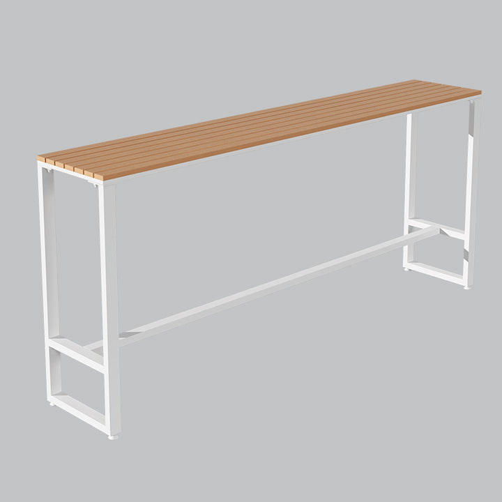 Rectangle Footrest Pub Dining Set 1/4/5 Pieces Outdoor Industrial Bar Pub Table Set