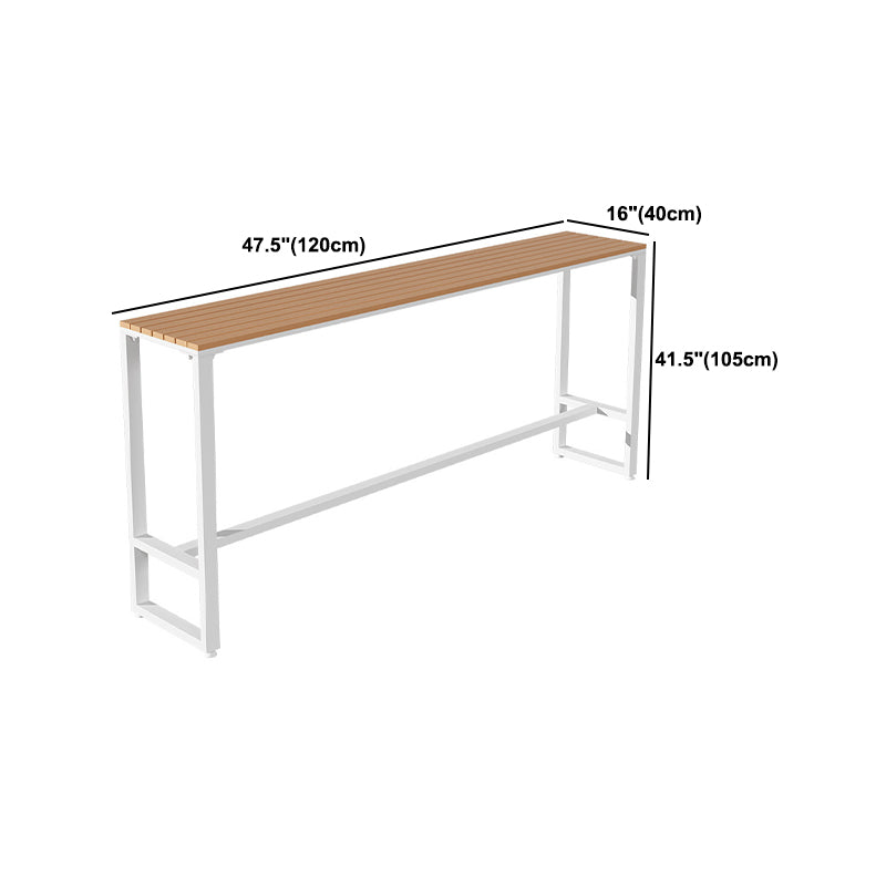 Rectangle Footrest Pub Dining Set 1/4/5 Pieces Outdoor Industrial Bar Pub Table Set