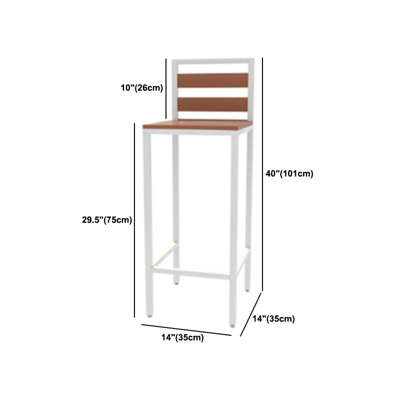 Rectangle Footrest Pub Dining Set 1/4/5 Pieces Outdoor Industrial Bar Pub Table Set