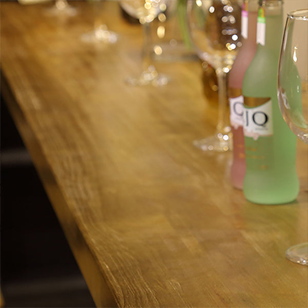 Industrial 1/6/11 Pieces Bar Table Set Rectangle Pine Wood Counter Table with High Stools