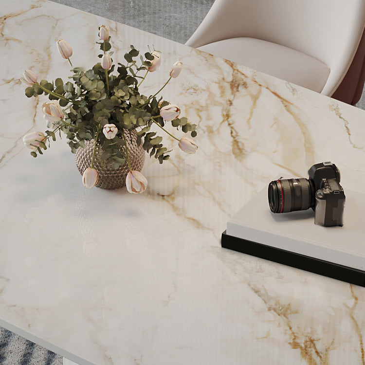 Luxurious Sintered Stone Top Dining Set Rectangle 1/4/5/7 Pieces Dinette Table Set