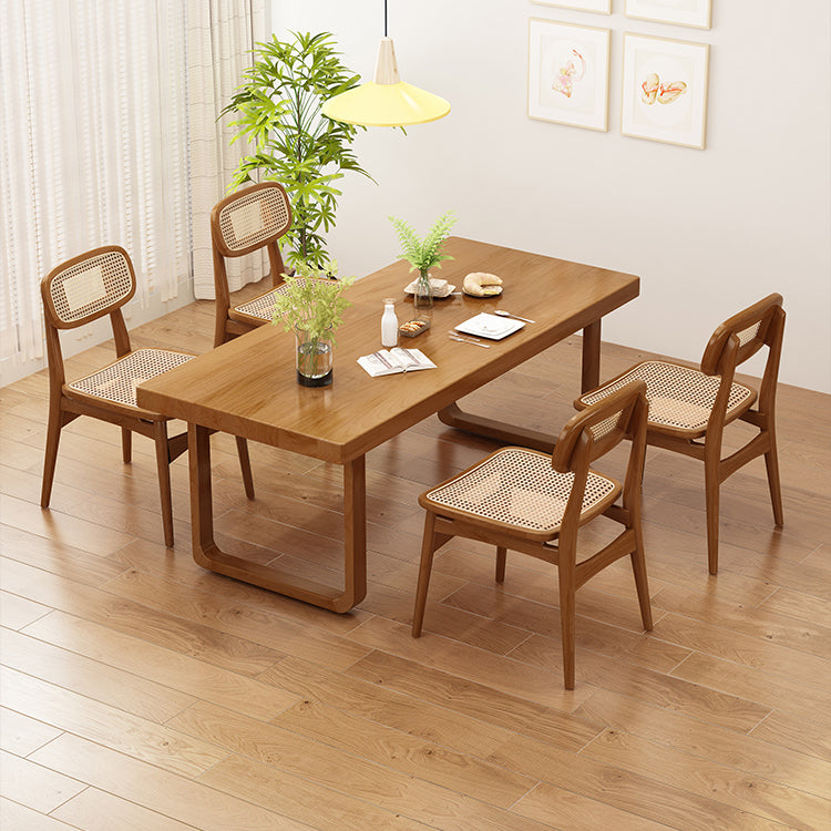 Modern 1/4/5/7 Pieces Dining Set Rectangle Pine Wood Dining Table for Kitchen