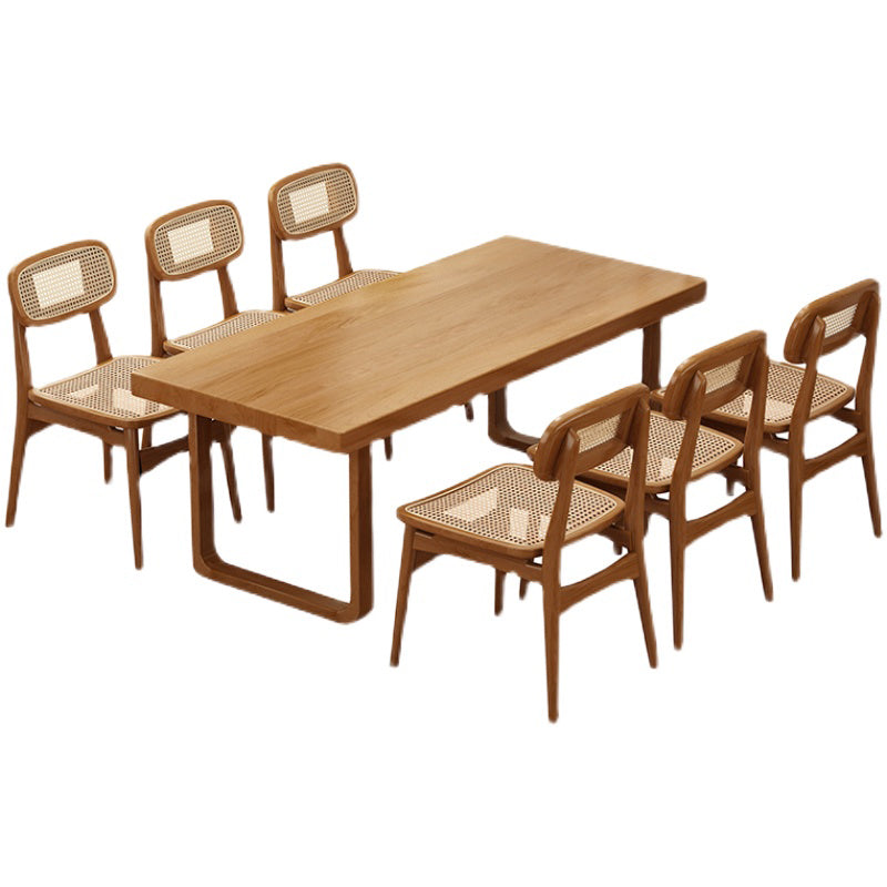 Modern 1/4/5/7 Pieces Dining Set Rectangle Pine Wood Dining Table for Kitchen