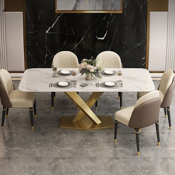 Modern Sintered Stone Dining Table Set 1/2/5/6/7 Pieces Dining Set for Home Use