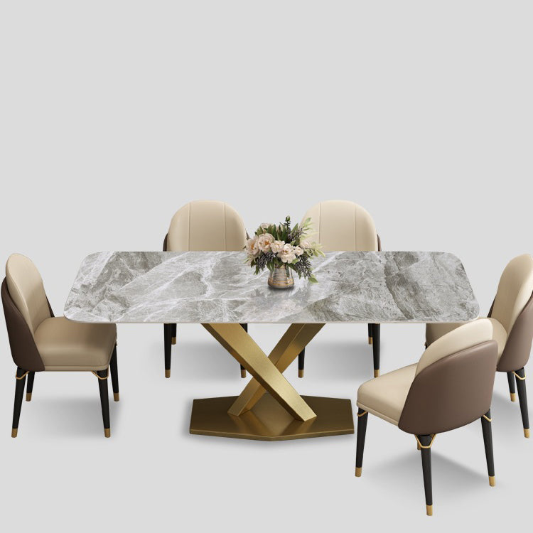 Modern Sintered Stone Dining Table Set 1/2/5/6/7 Pieces Dining Set for Home Use