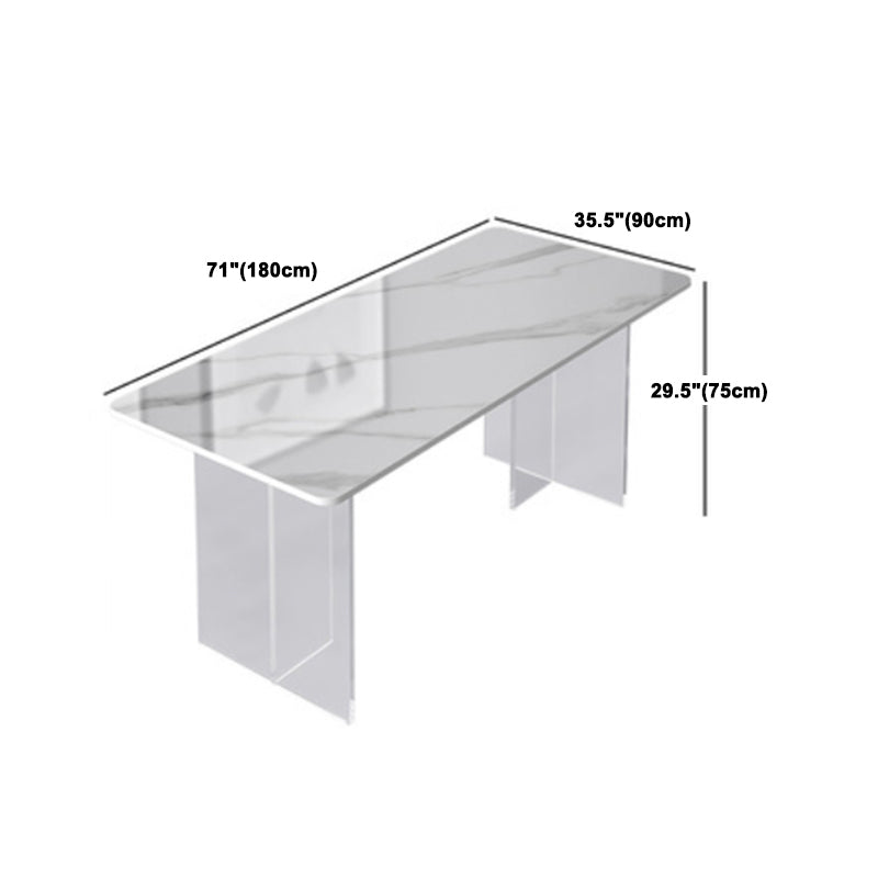 Modern Style Sintered Stone Dining Table Set 1/2/5 Pieces Dining Set