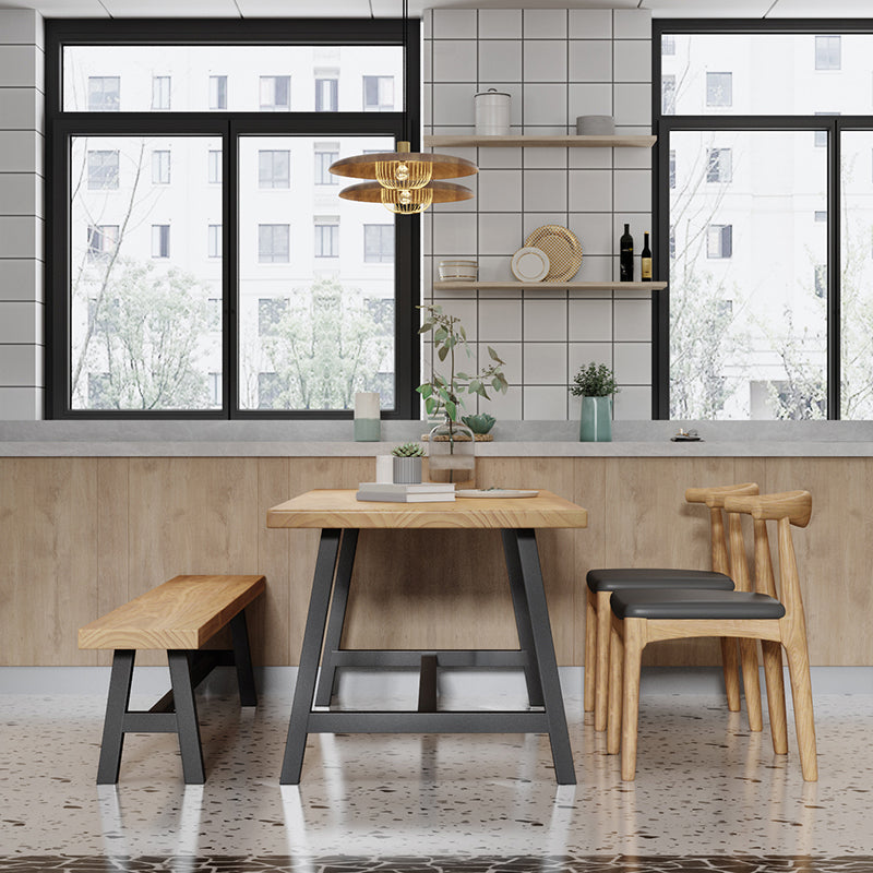 Modern 1/4/5 Pieces Dining Set Rectangle Pine Wood Dining Table for Kitchen Dining Room