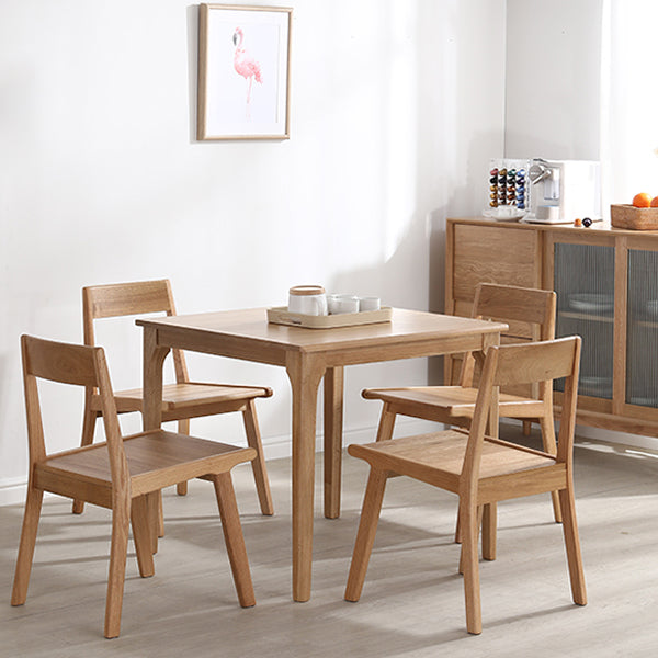 Industrial Style 4 Legs Furniture Solid Wood Square Dining Table for Dining Room