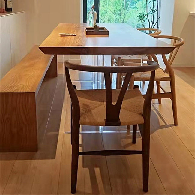 Modern Brown in Wood Counter Table Specialty Dining Table for Kitchen